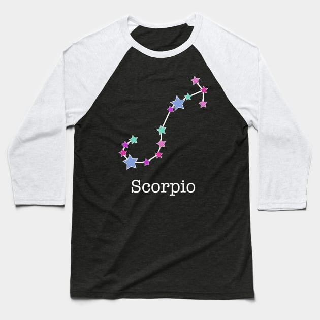 A Zodiac Sign Test Scorpio Baseball T-Shirt by Helena Morpho 